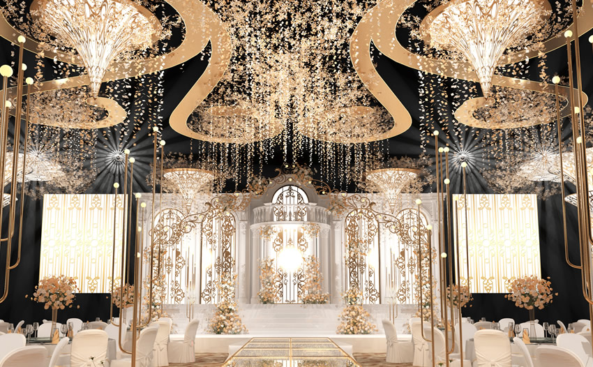 铁岭花木兰喜事汇金色大厅效果展示